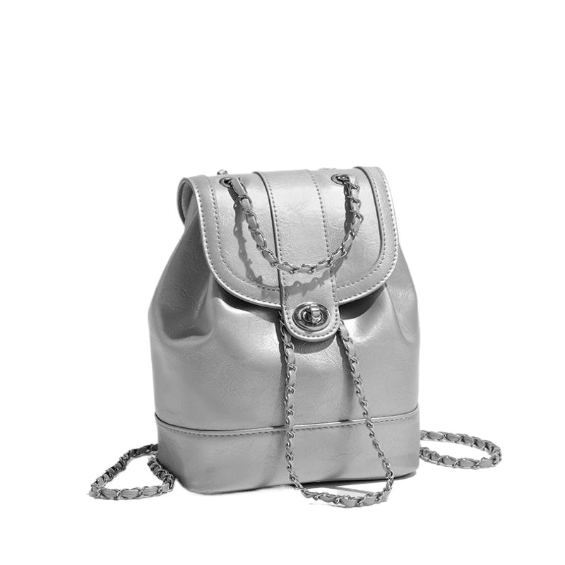 กระเป๋าเป้สะพายข้างโซ่ทอง สไตล์ชาแนล/3 สี