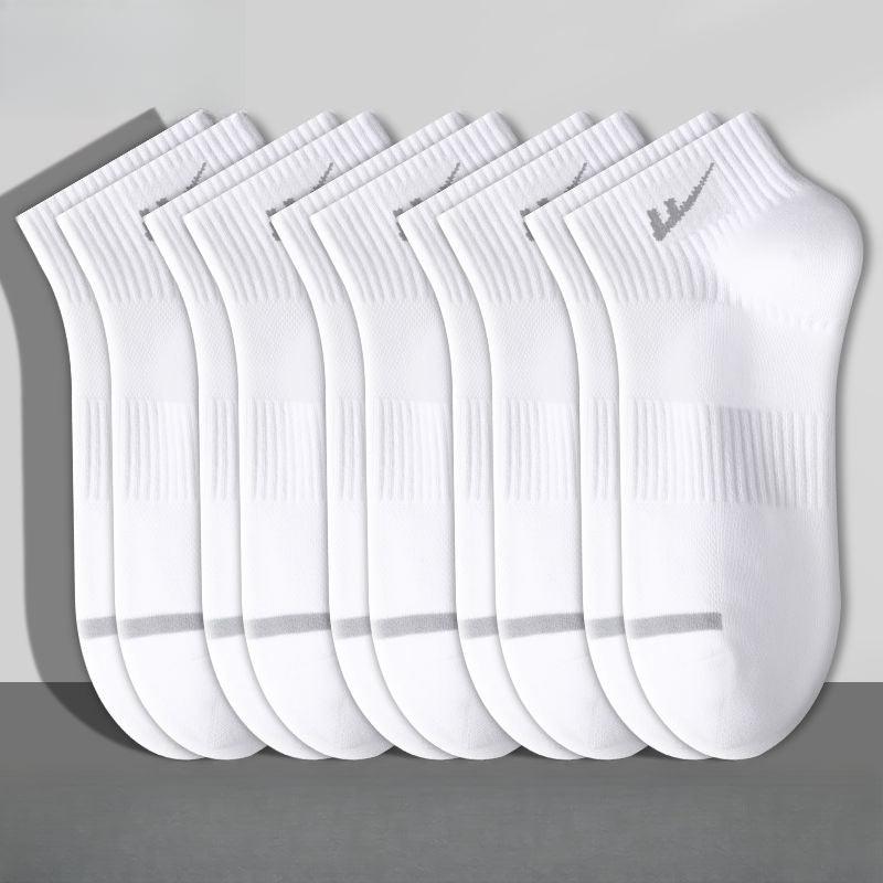 ถุงเท้ากีฬาผ้าฝ้ายสั้นตาข่ายระบายอากาศดูดซับเหงื่อ / 3 สี