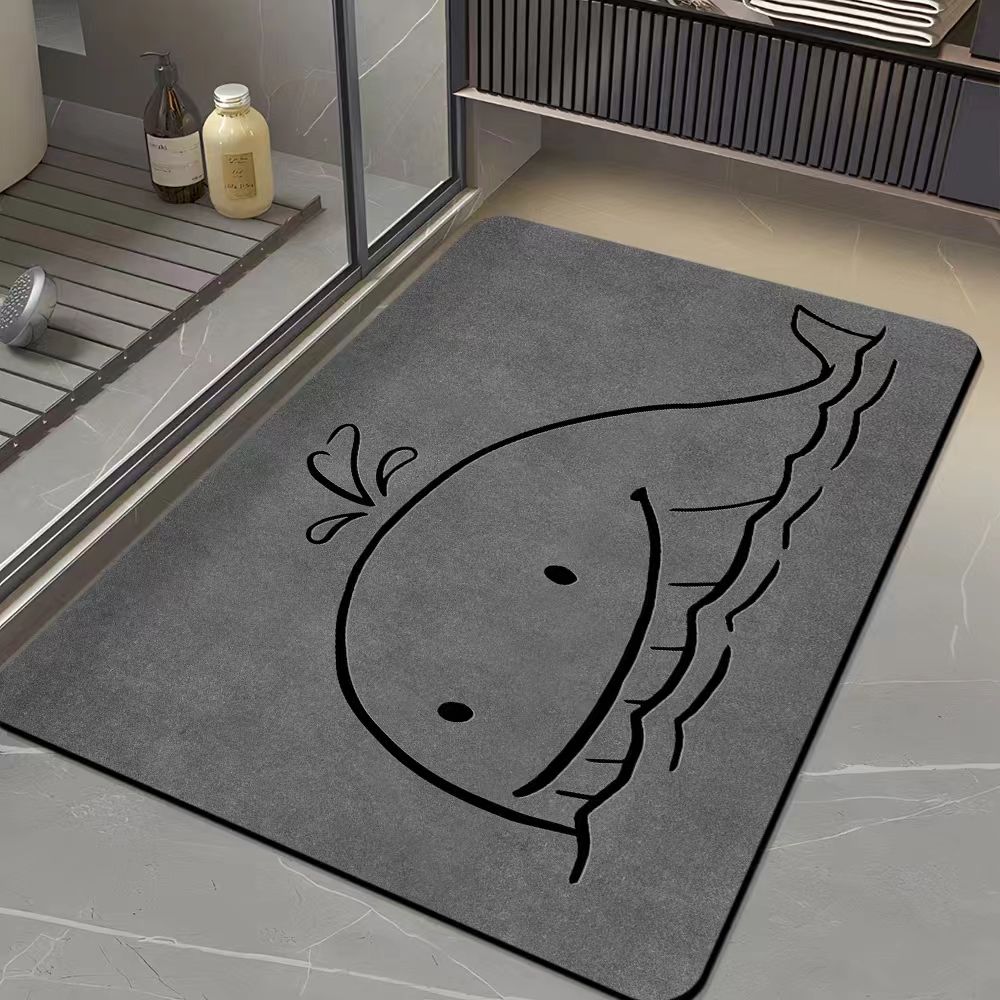 เสื่อปูพื้นไดอะตอมโคลน เรียบง่าย ทันสมัย กันลื่น ดูดซับน้ำ แห้งเร็ว / 18 แบบ