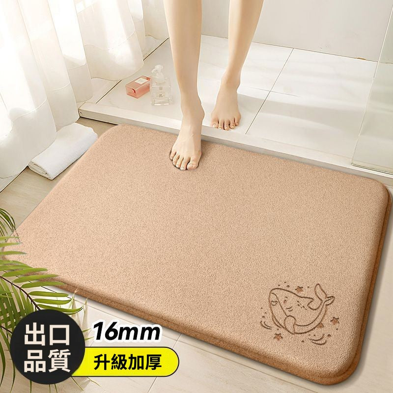 แผ่นรองห้องน้ำหนา ซึมซับดี แห้งเร็ว กันลื่น/9 สี