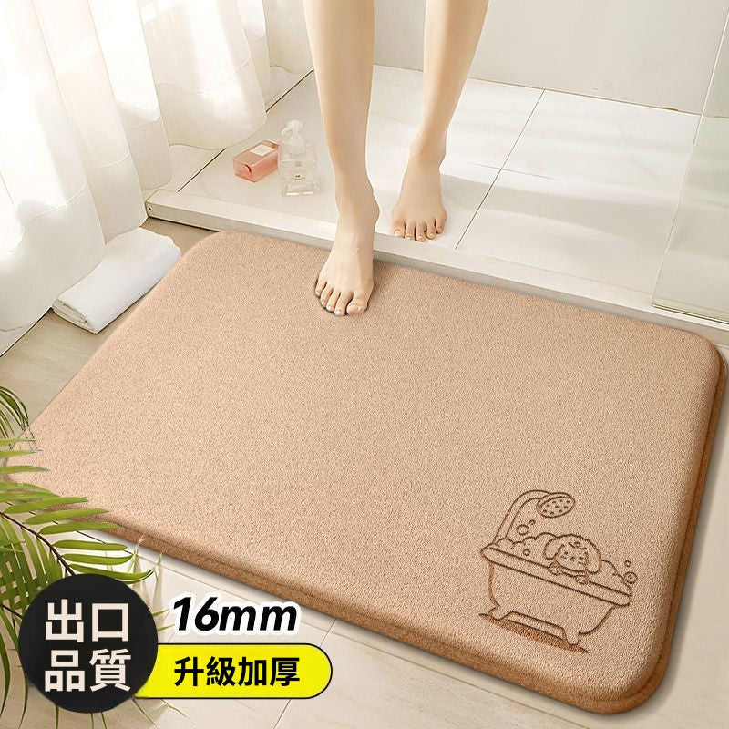 แผ่นรองห้องน้ำหนา ซึมซับดี แห้งเร็ว กันลื่น/9 สี