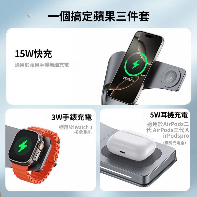 แท่นชาร์จไร้สายแบบแม่เหล็กอเนกประสงค์ชาร์จเร็ว