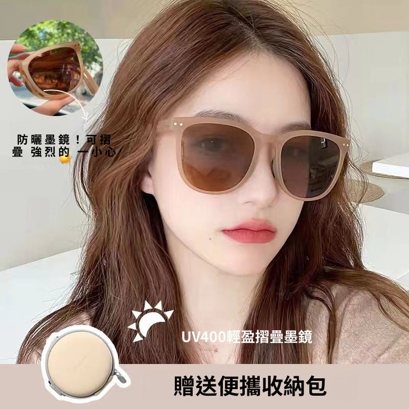 Folding air cushion pocket sunglasses/6 colors