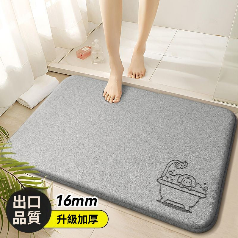 แผ่นรองห้องน้ำหนา ซึมซับดี แห้งเร็ว กันลื่น/9 สี